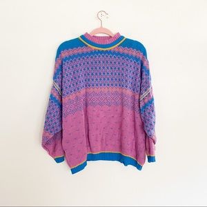 Vintage Nordic Y2K retro grandpa oversized mock neck sweater